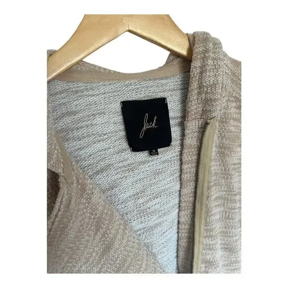 Jack BB Dakota medium Hachi French Terry asymmetrical zip up beige hoodie​​​​​ - Picture 6 of 7